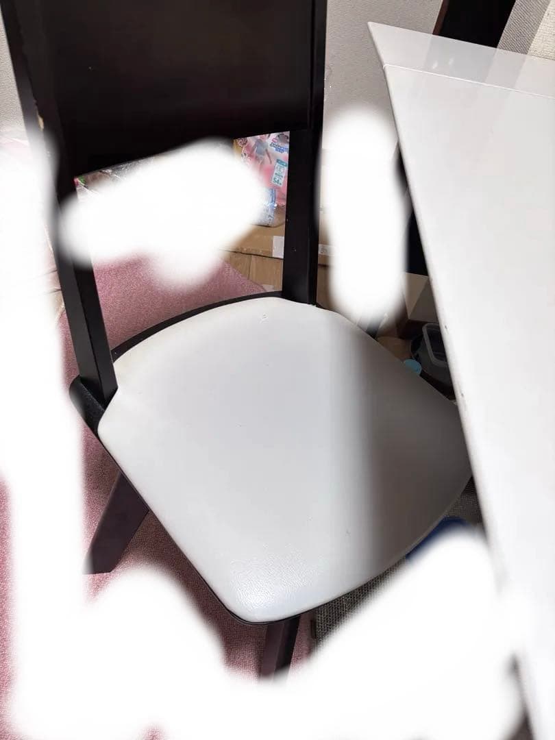 ホワイト長方形ダイニングテーブルと椅子セット