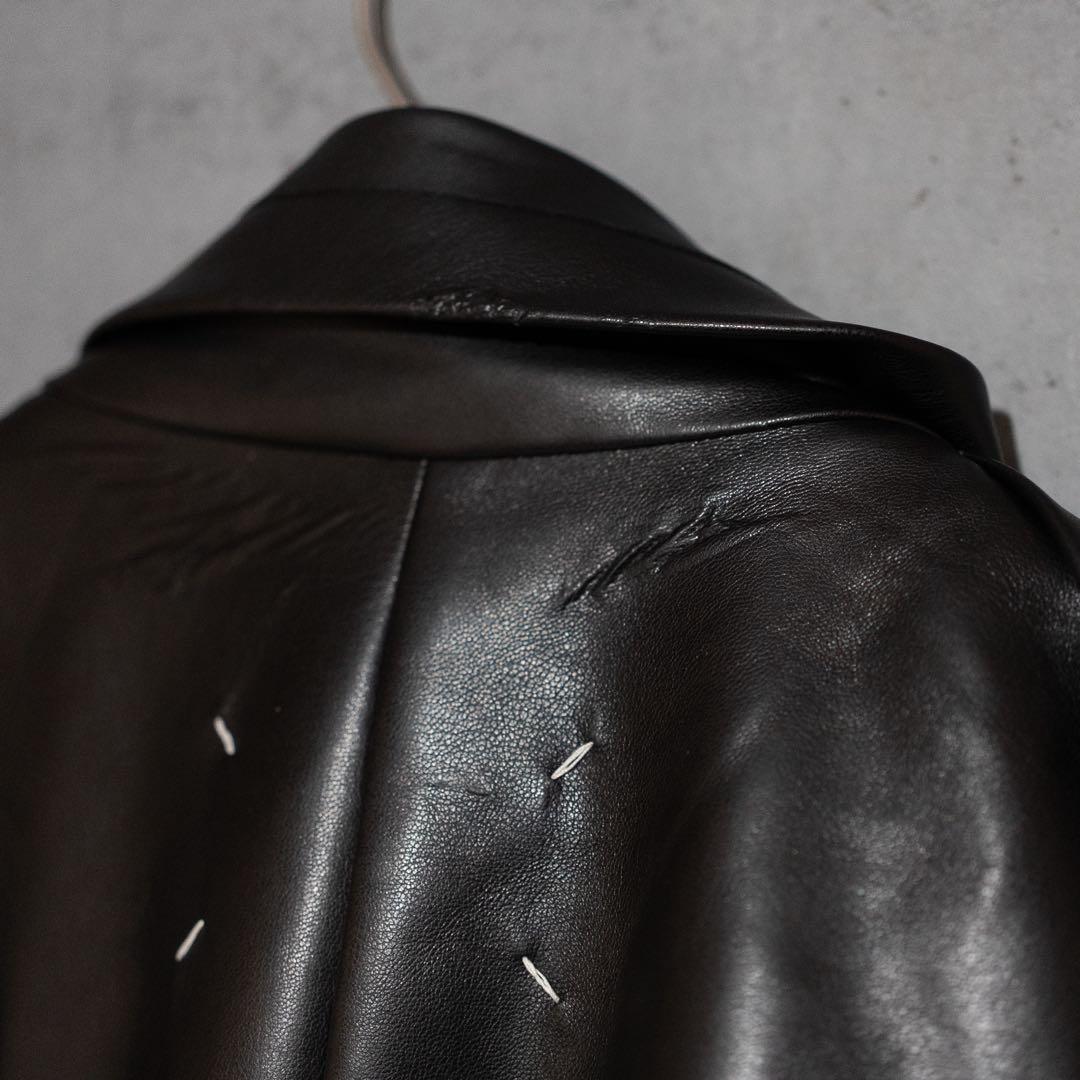 Maison Margiela 20AW Aライン フェイクレザージャケット 黒