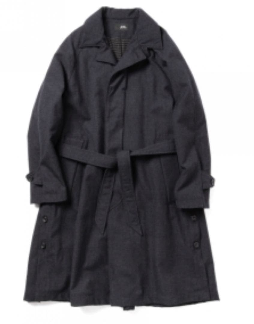 【BEAMS】ウールギャバ ベルテッドオフィサーコート Size S