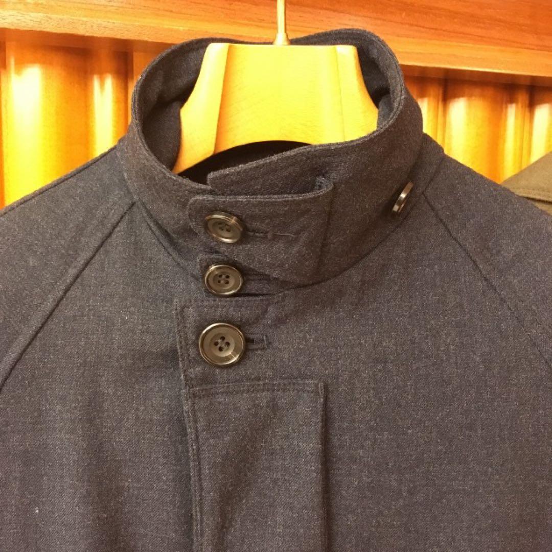 【BEAMS】ウールギャバ ベルテッドオフィサーコート Size S