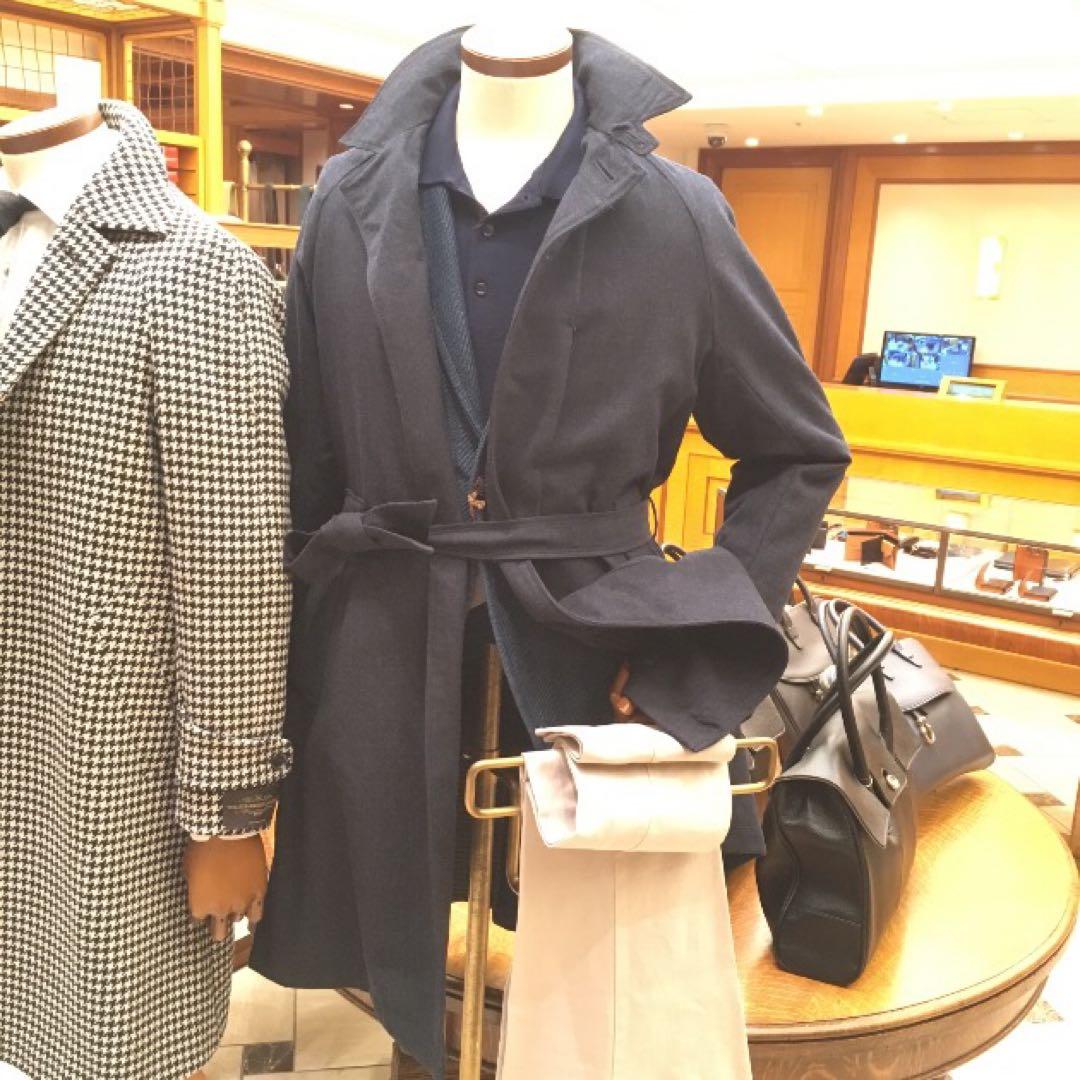 【BEAMS】ウールギャバ ベルテッドオフィサーコート Size S