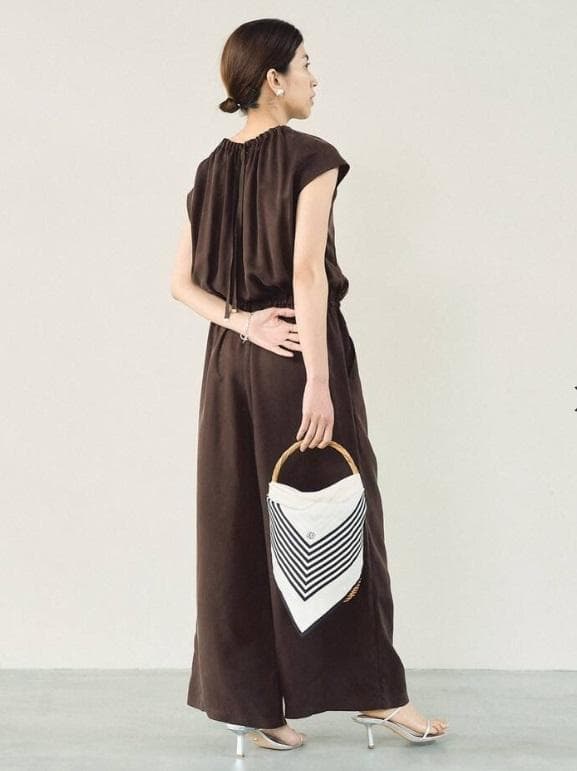 IENA キュプラギャザーネックオールインワン 38 新品タグ付き