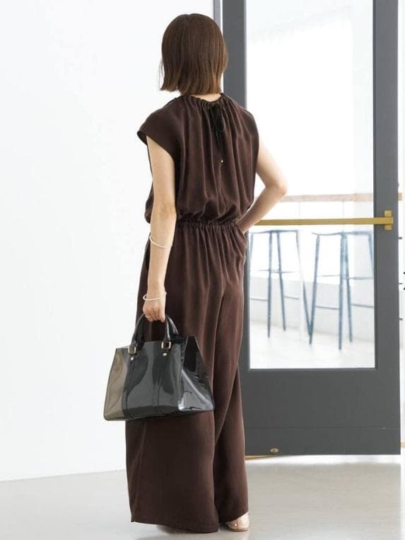 IENA キュプラギャザーネックオールインワン 38 新品タグ付き