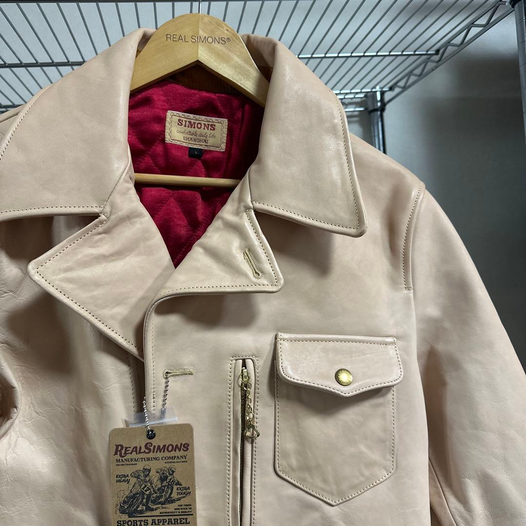 1940年代風 机车ジャケット 馬革フルベジ 1.1-1.2mm L