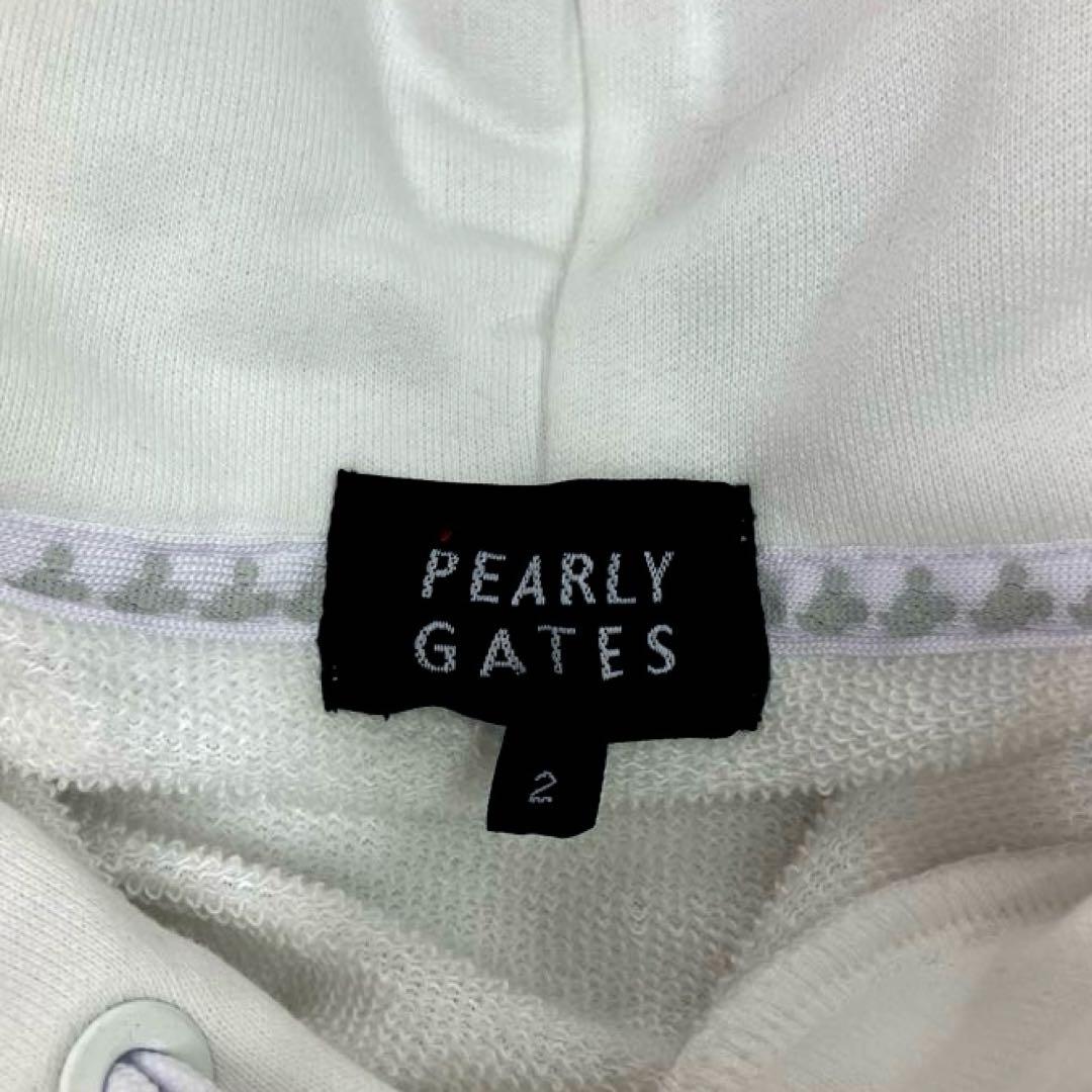 PEARLY GATES フード付きホワイトパーカー　サイズ2 Disney