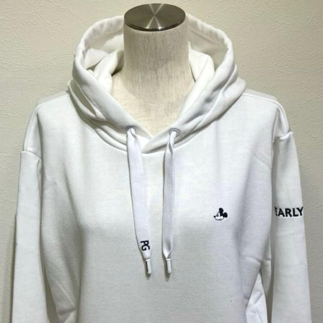 PEARLY GATES フード付きホワイトパーカー　サイズ2 Disney