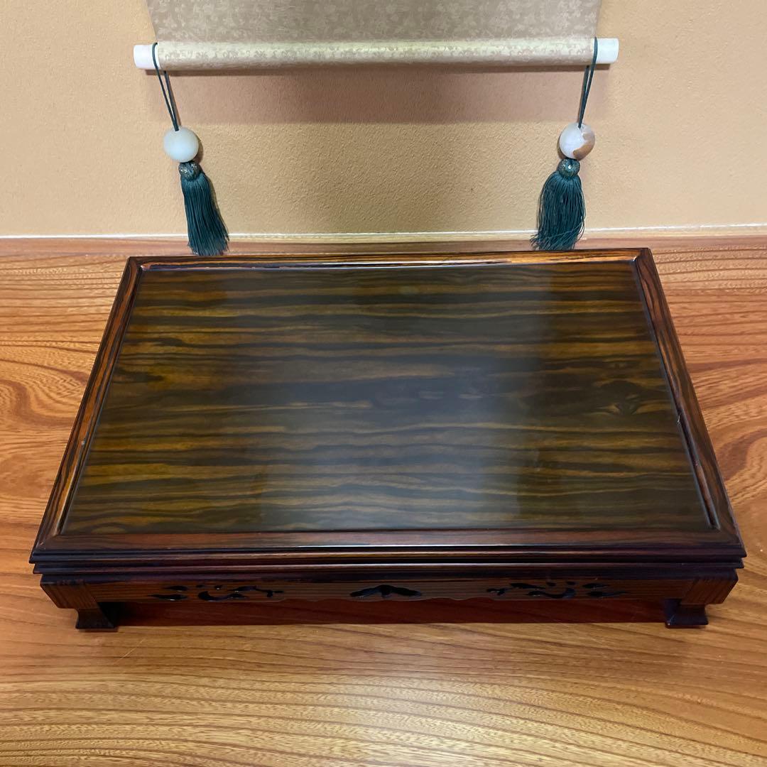 盆栽台 花台 飾り台 香炉台 花瓶台 サイドテーブル 木製 花梨材 ビンテージ