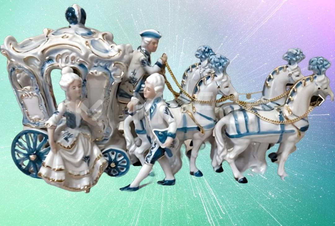 大特価　加藤工芸　四頭馬車