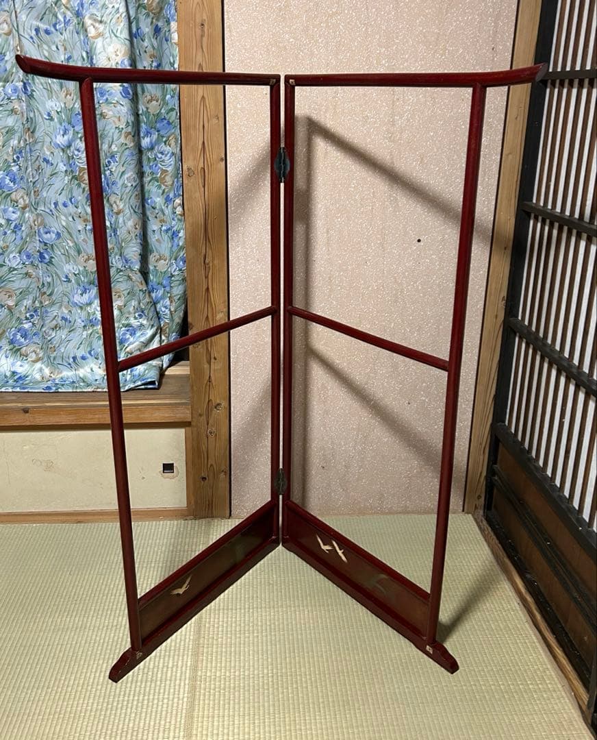 昭和レトロ　衣桁　和風ハンガーラック　着物掛け　和家具　和小物