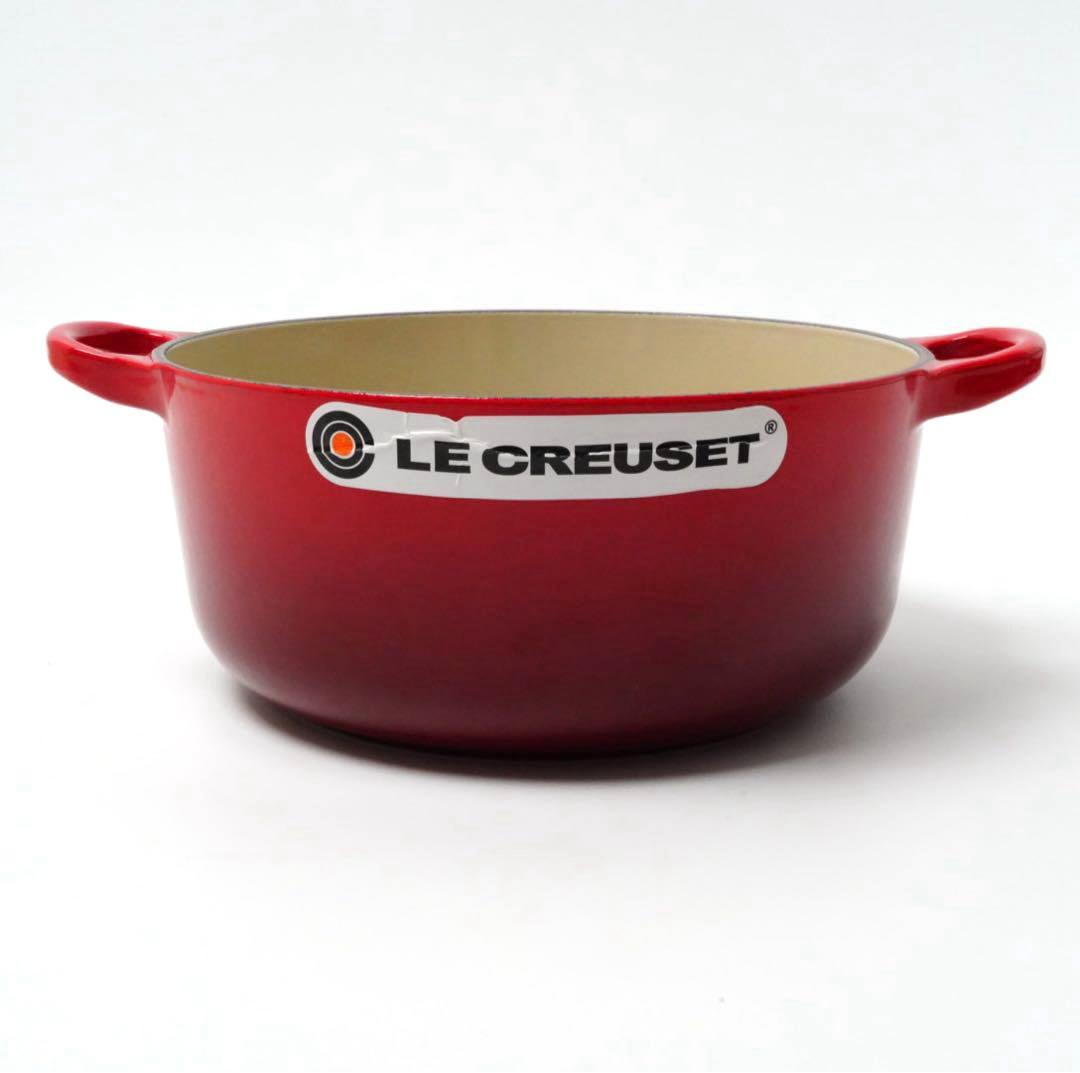 【美品】LE CREUSET　ココット ロンド チェリーレッド　20cm