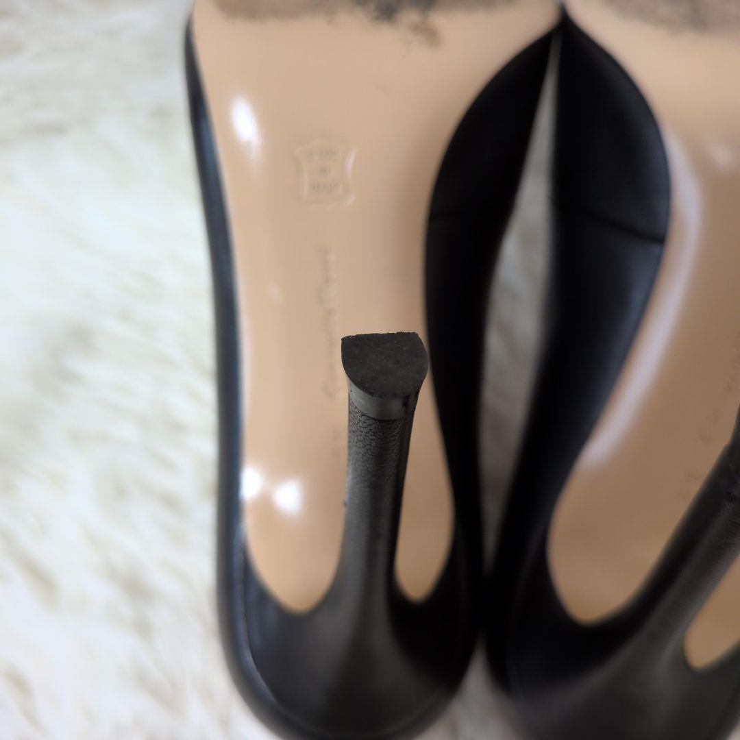 【極美品】Gianvito Rossi オープントゥヒールパンプス 黒 22cm