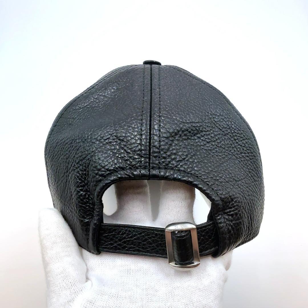 ◇セリーヌ◇レザー/トリオンフ/キャップ/帽子/ブラック