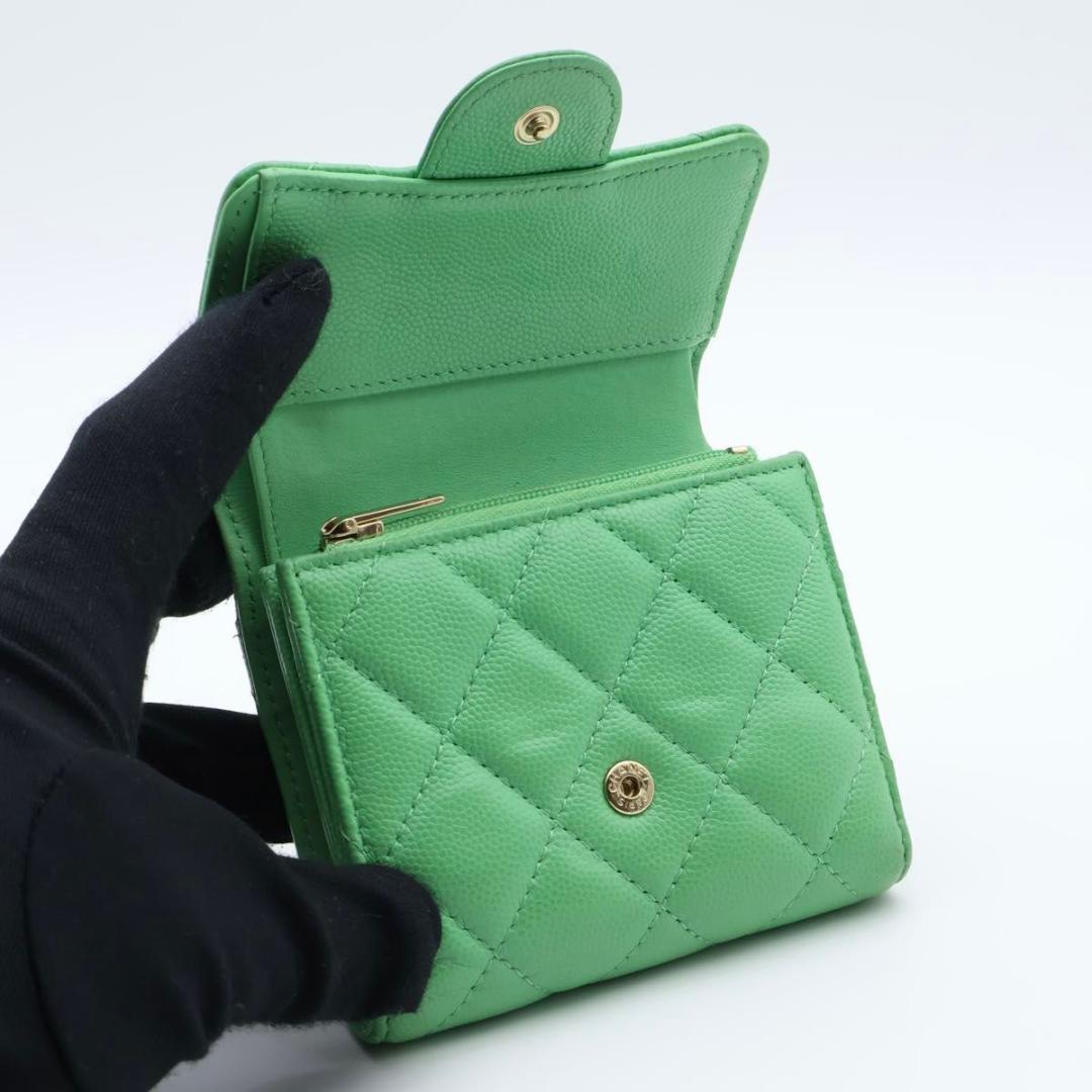 【極美品】CHANEL マトラッセ　スモールフラップウォレット　三つ折り