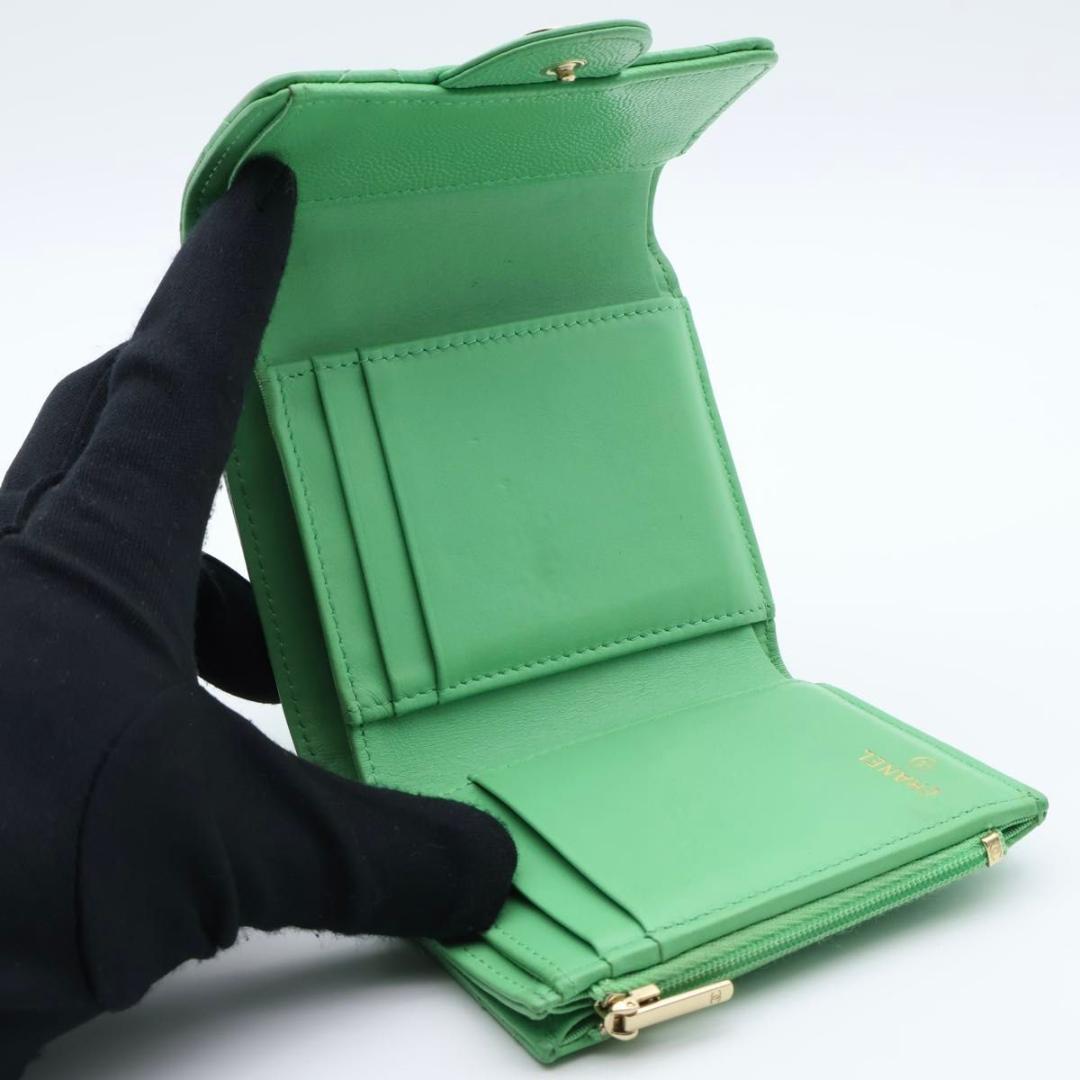 【極美品】CHANEL マトラッセ　スモールフラップウォレット　三つ折り