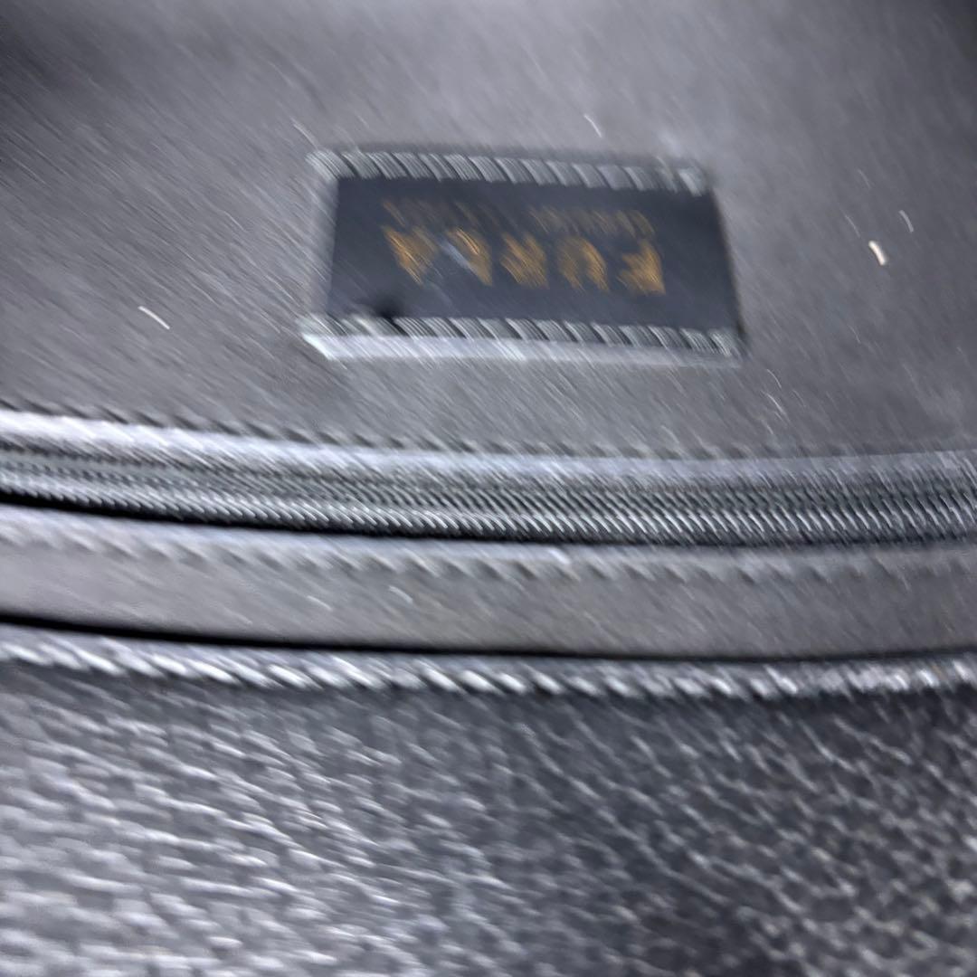 【極美品】フルラ　トートバッグ　シボ革　レザー　A4 エッセンシャル　ブラック