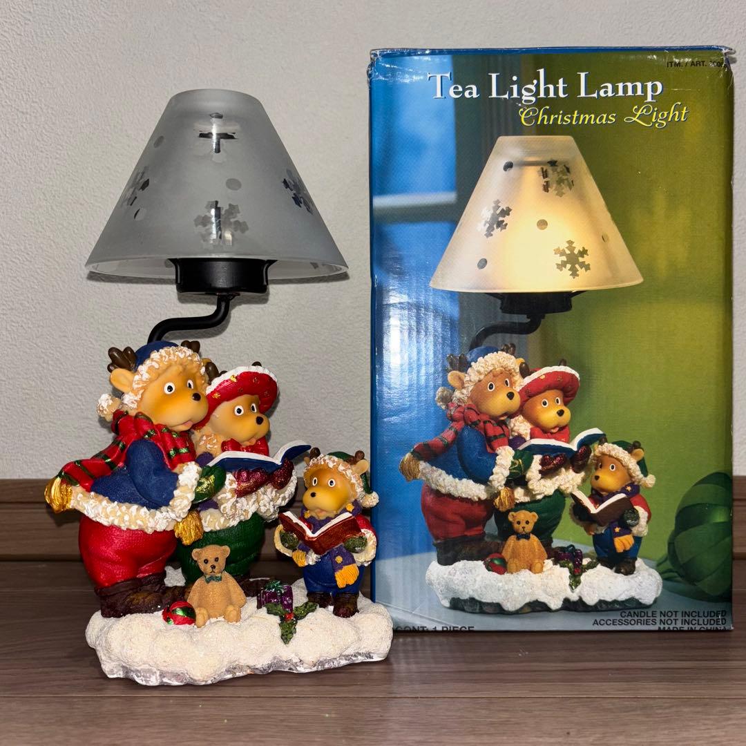 【未使用美品】 ヴィンテージ　ティーライトランプ／クリスマス トナカイモチーフ