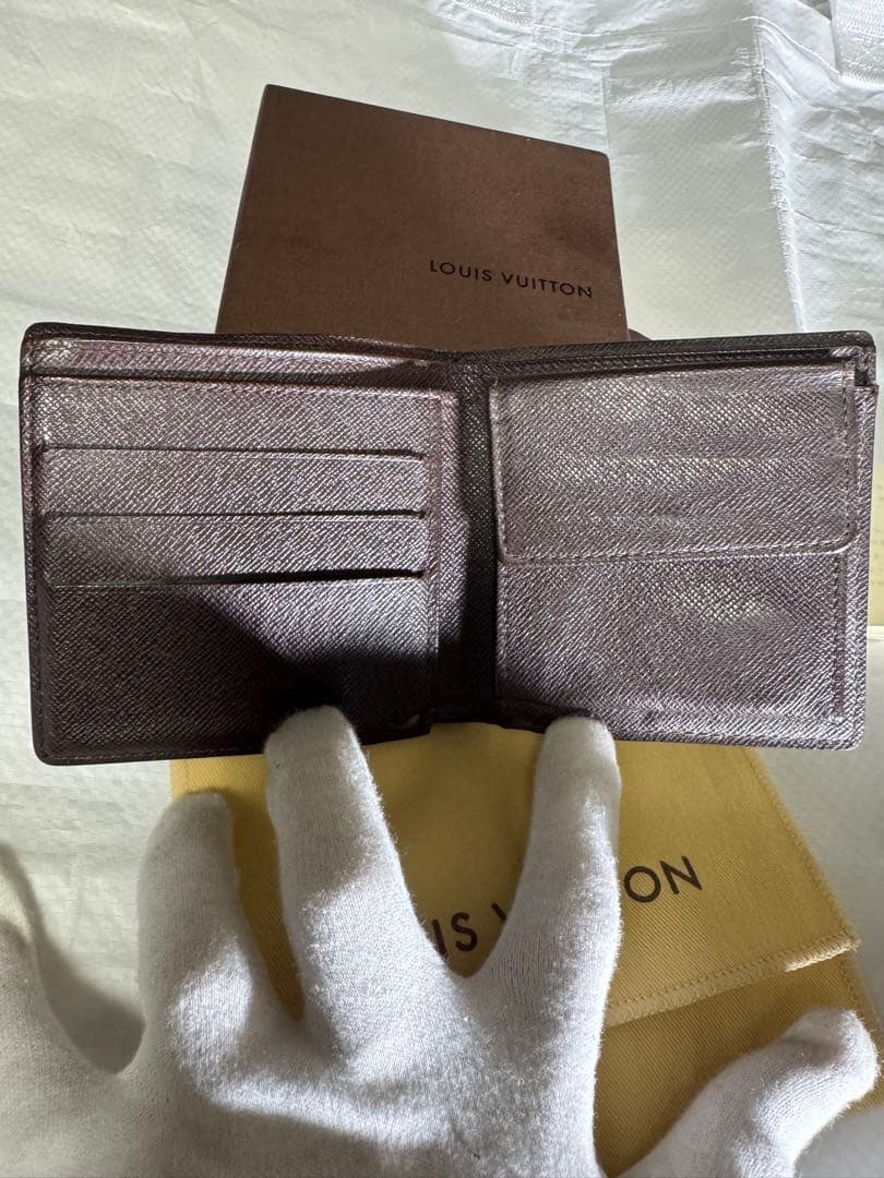 Louis Vuitton ルイヴィトン 二つ折り財布 ダミエ 箱・保存袋付き