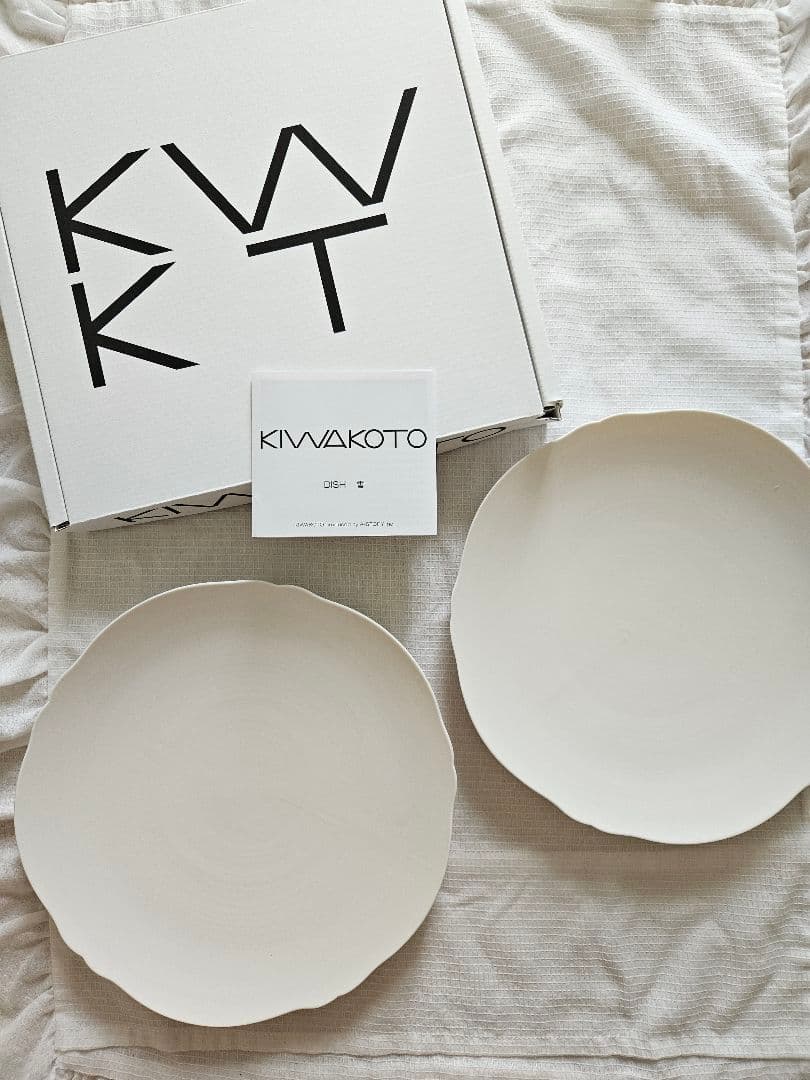 KIWAKOTO * 美品 BOTAN DISH 雪 ホワイト セット
