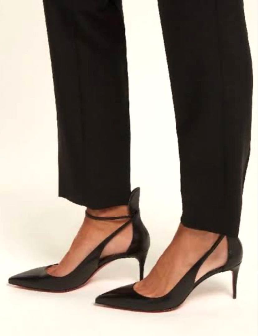 【しおっぺ】クリスチャン ルブタン マスカラパンプス ブラック 37 美品