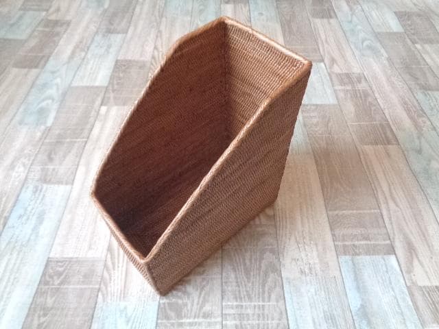 マガジンラック●無地●アタ●バリ島●1045.1●ブックケース●アジアン雑貨