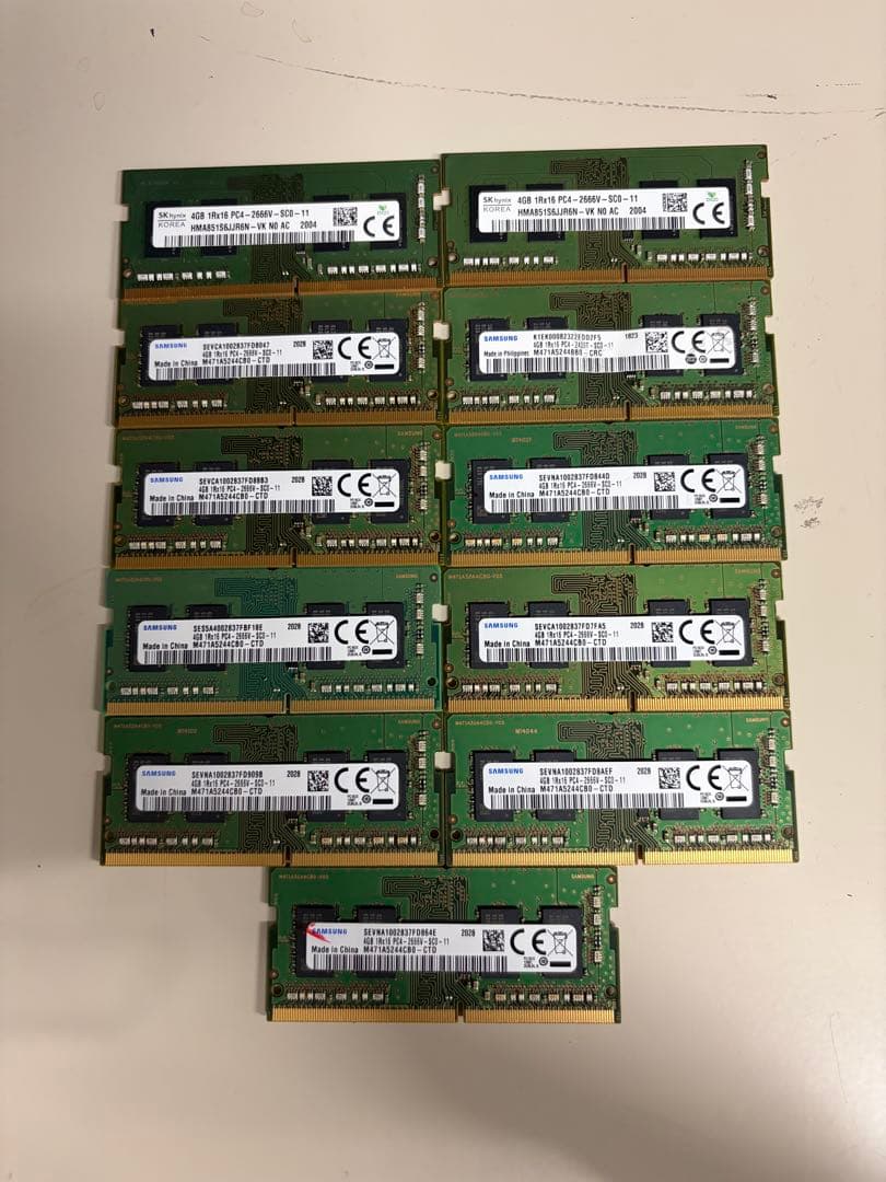 PC4(DDR4)　4GBｘ11枚　44GB