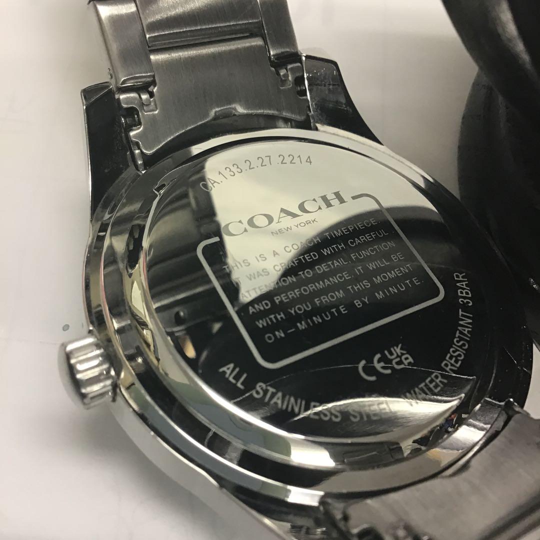 ❣️美品❣️COACH コーチ　箱無し説明書付き　メンズクォーツ腕時計 ブラック