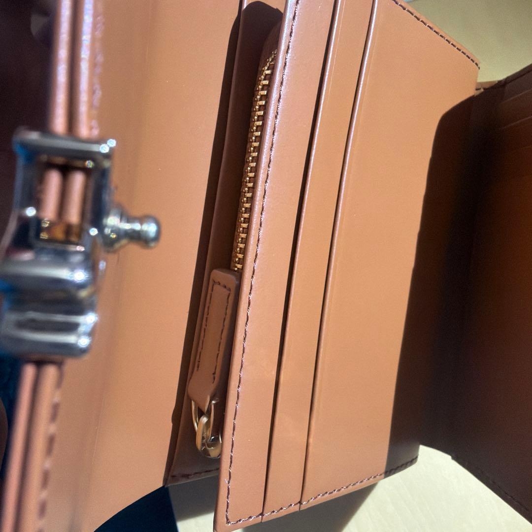 アニエスベー 三つ折り財布　Agnes b. 天然皮革