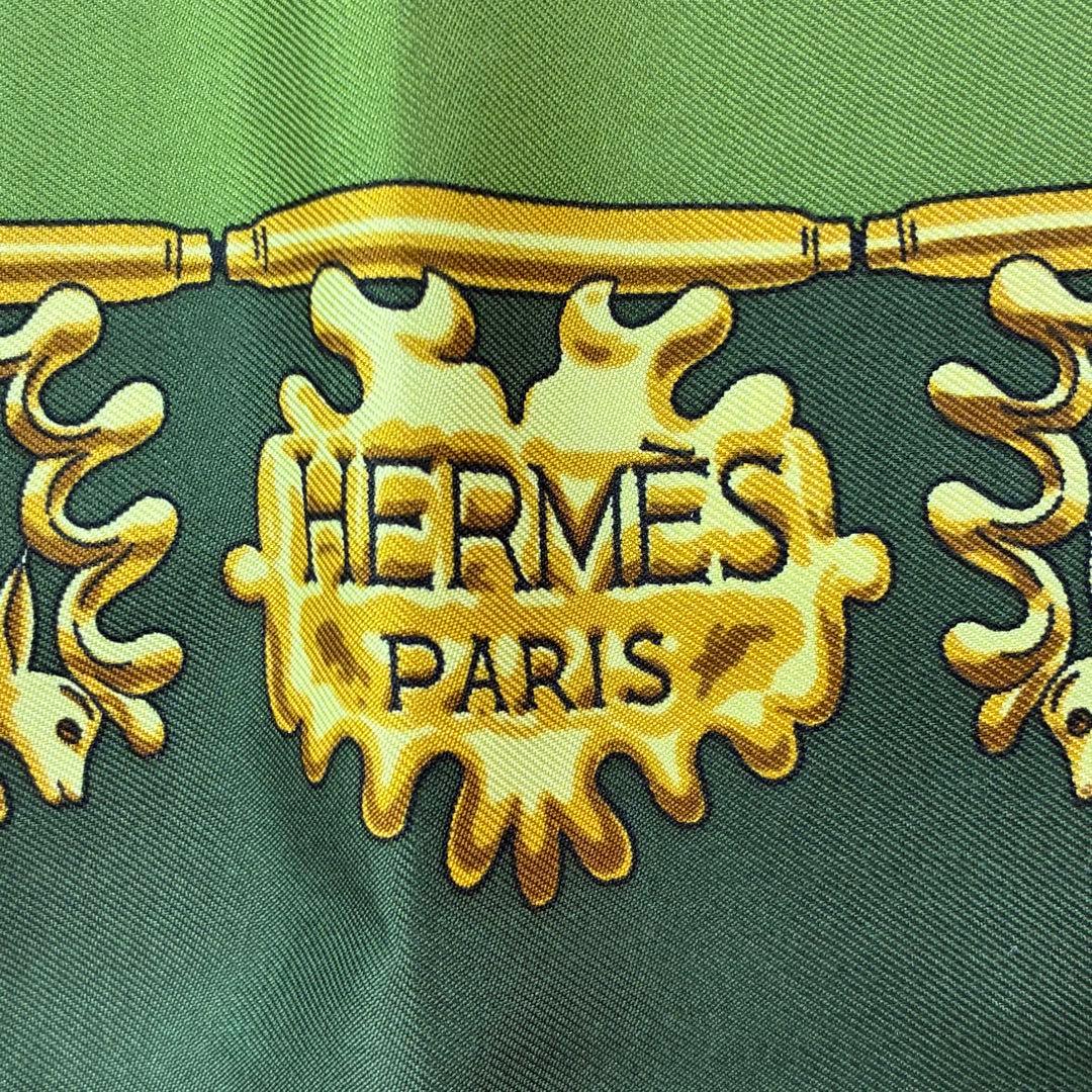 ∞ HERMES エルメス　カレ90　黄金の騎士 スカーフ