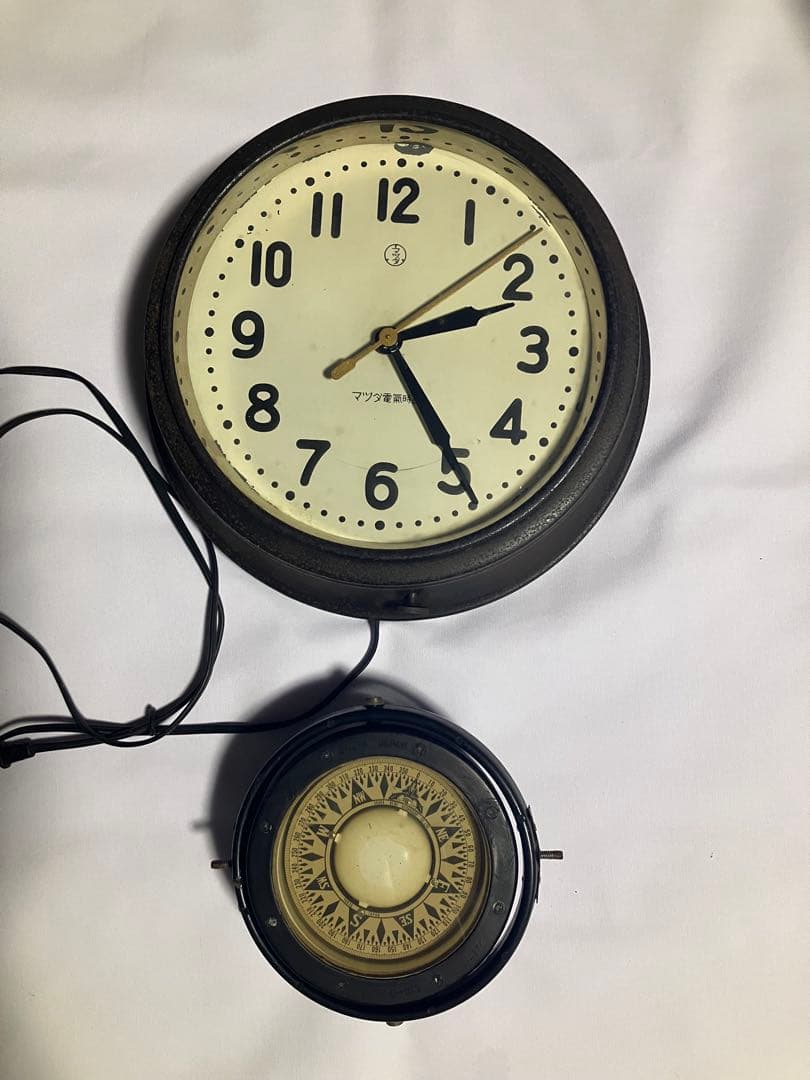 マツダ電気時計　羅針盤セット