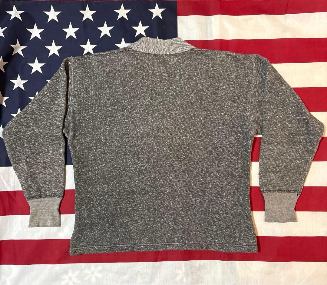 50s ヴィンテージ ごま塩 スウェット カーディガン 当時物 希少