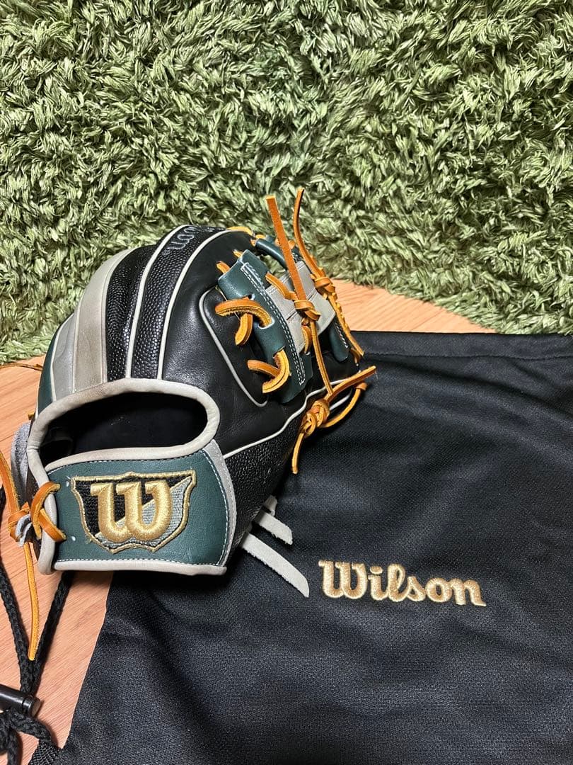 ウィルソン ワナビーヒーローデュアル 軟式内野手用86型 ブラックSS×グリーン