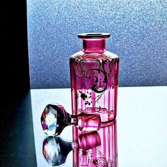 赤金彩オールドバカラ ルイ15世様式の香水瓶 大#18【19世紀後半】