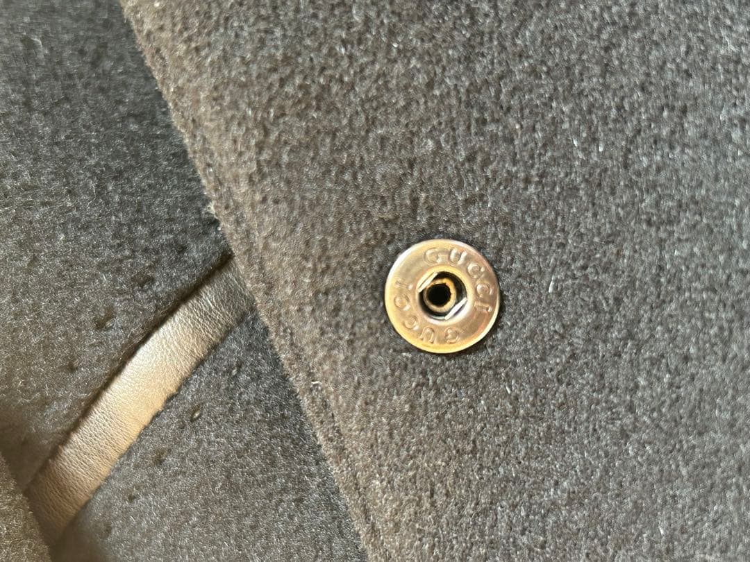 【美品】GUCCI グッチ　スタンドカラー　ロングコート　ウールカシミヤ黒