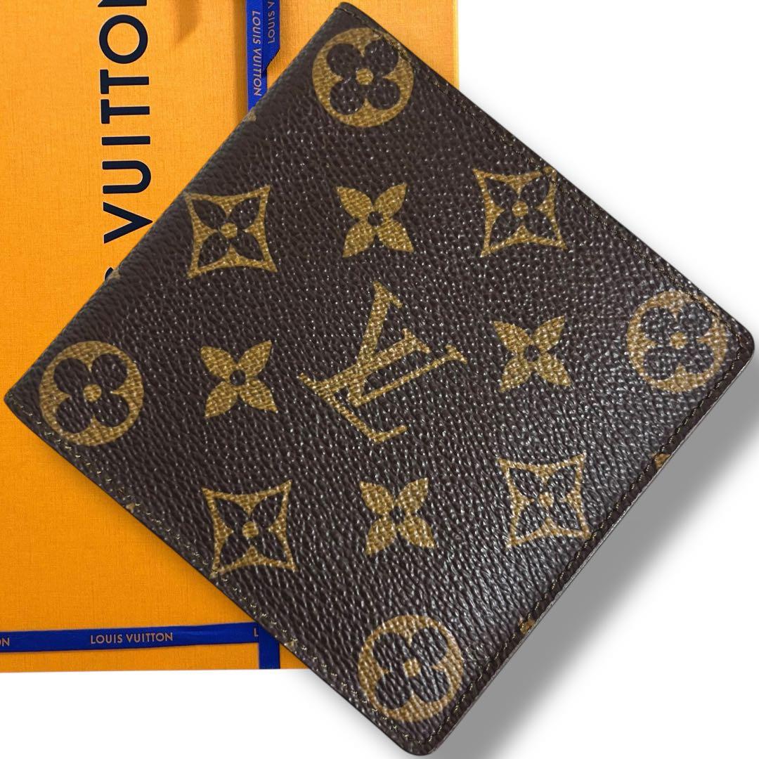 ルイヴィトン　二つ折り財布　札入れ　廃盤　希少　モノグラム　薄型　コンパクト