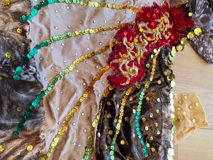 手作り、新体操、ダンス、バトン、バレエ用、キッズ衣装