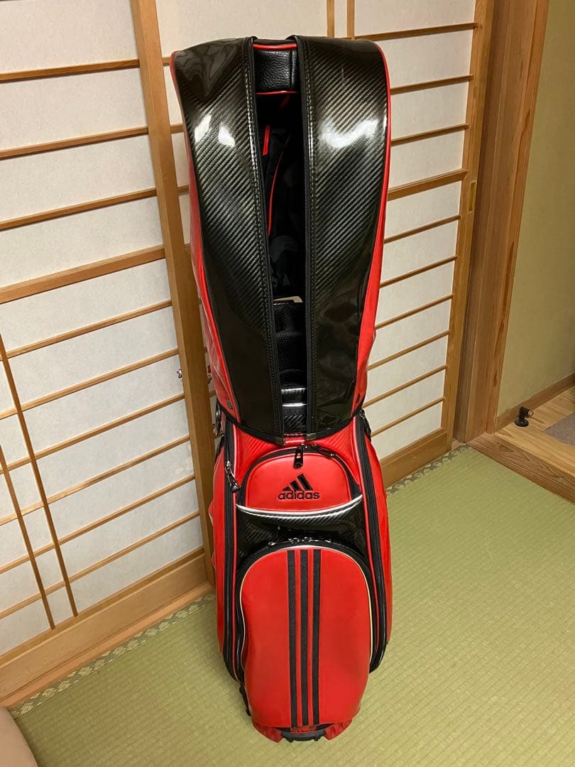 adidas キャディバッグ レッド・ブラック