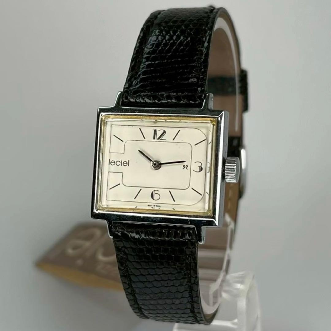 未使用品 SEIKO セイコー ルシエル スクエアケース 手巻時計 稼働品