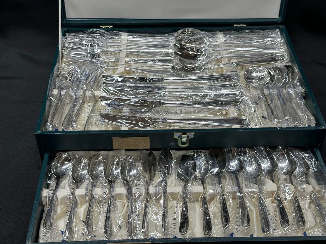 【未使用保管品】LUCKY WOOD ステンレス　カトラリー　40P 8種