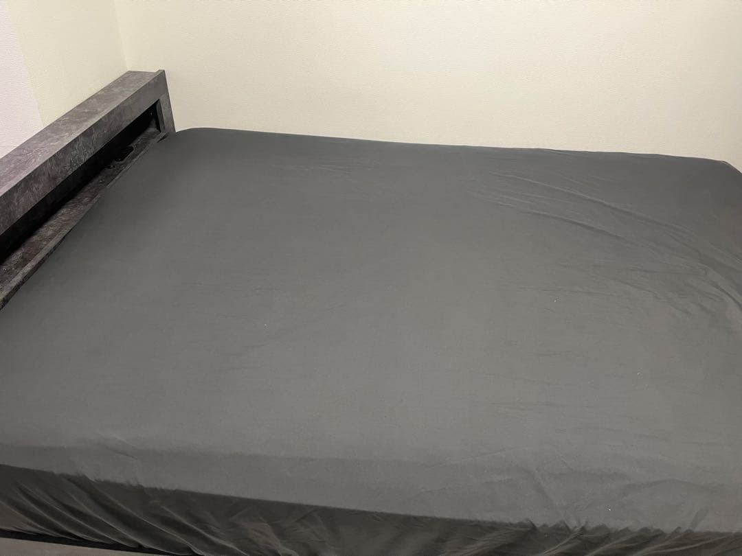 ニトリN-sleep ダブルマットレス&rasikのLED照明付きベッドフレーム