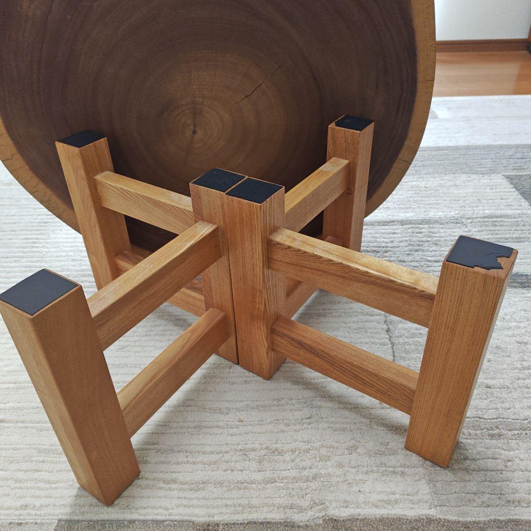 モンキーポッド（無垢輪切り1枚板）脚付き