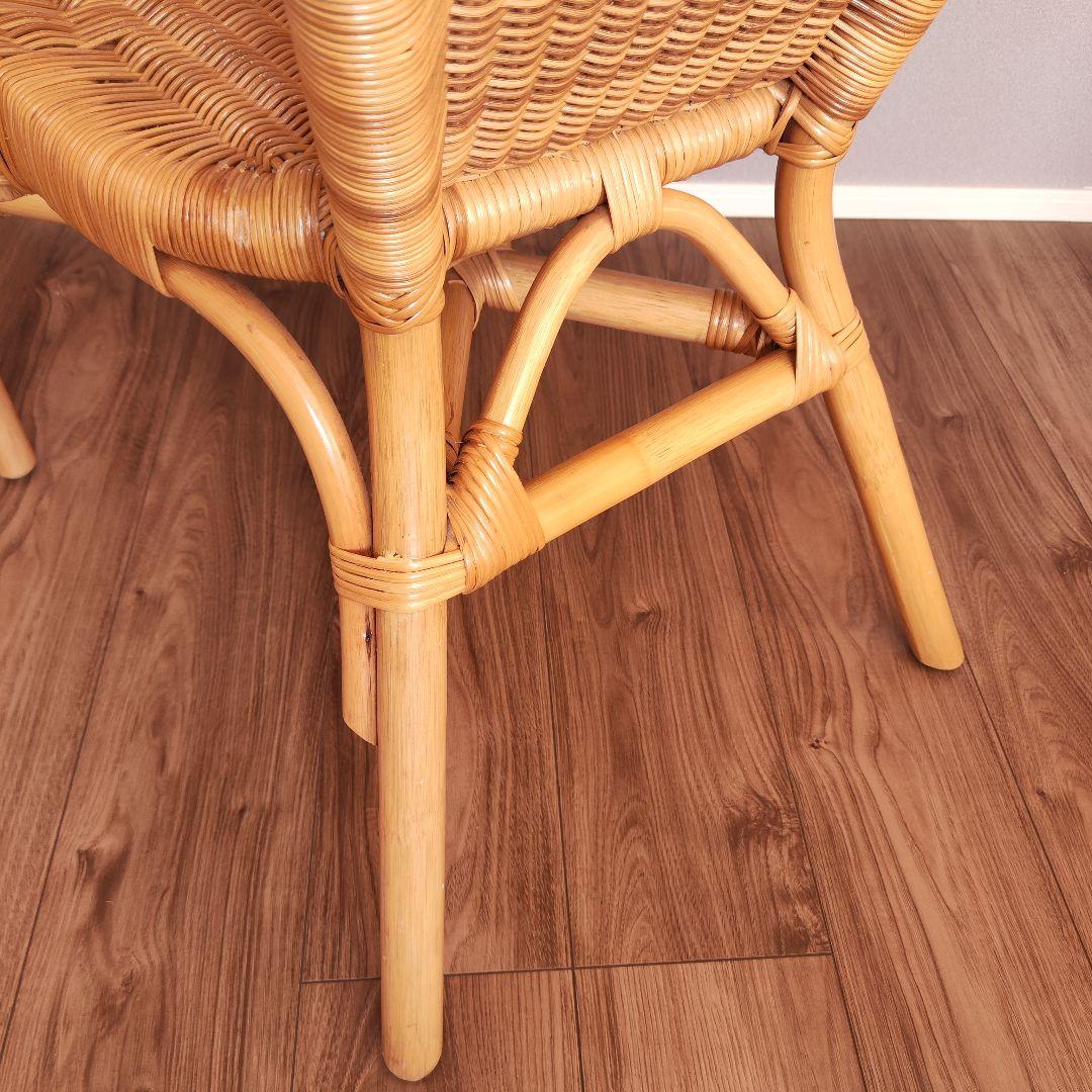 ラタン アームチェア 籐 アジアン ナチュラル