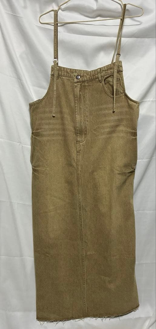 新品ヤマダヤ　ラディエイト アシメフロントデニムジャンパースカート