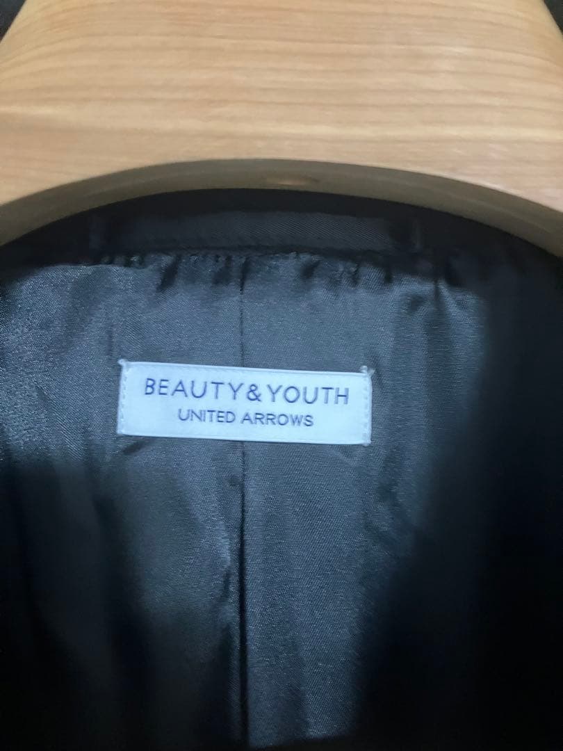 【WEB限定 WARDROBE SMART】PE メルトン バルカラーコート　黒