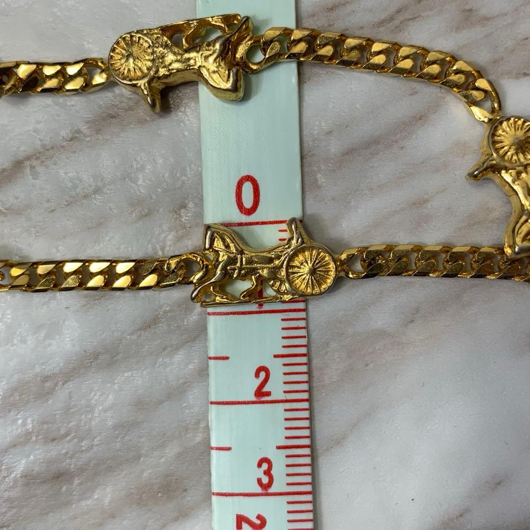 90s　CELINE　ブレスレッド　馬車　喜平ゴールド　イタリア製　ヴィンテージ