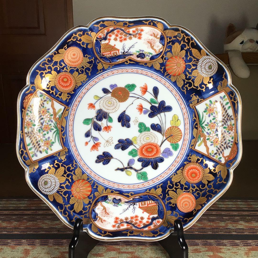 『未使用・痛み品』　其泉　『琳派古伊万里　盛皿・中』　大皿　32cm
