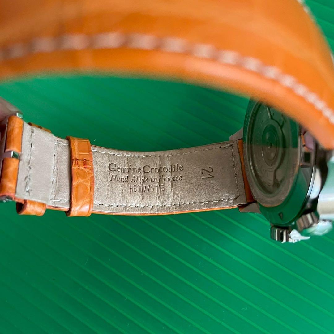 イ*ゴ様 Hamilton アナログ時計 クロコダイルレザー