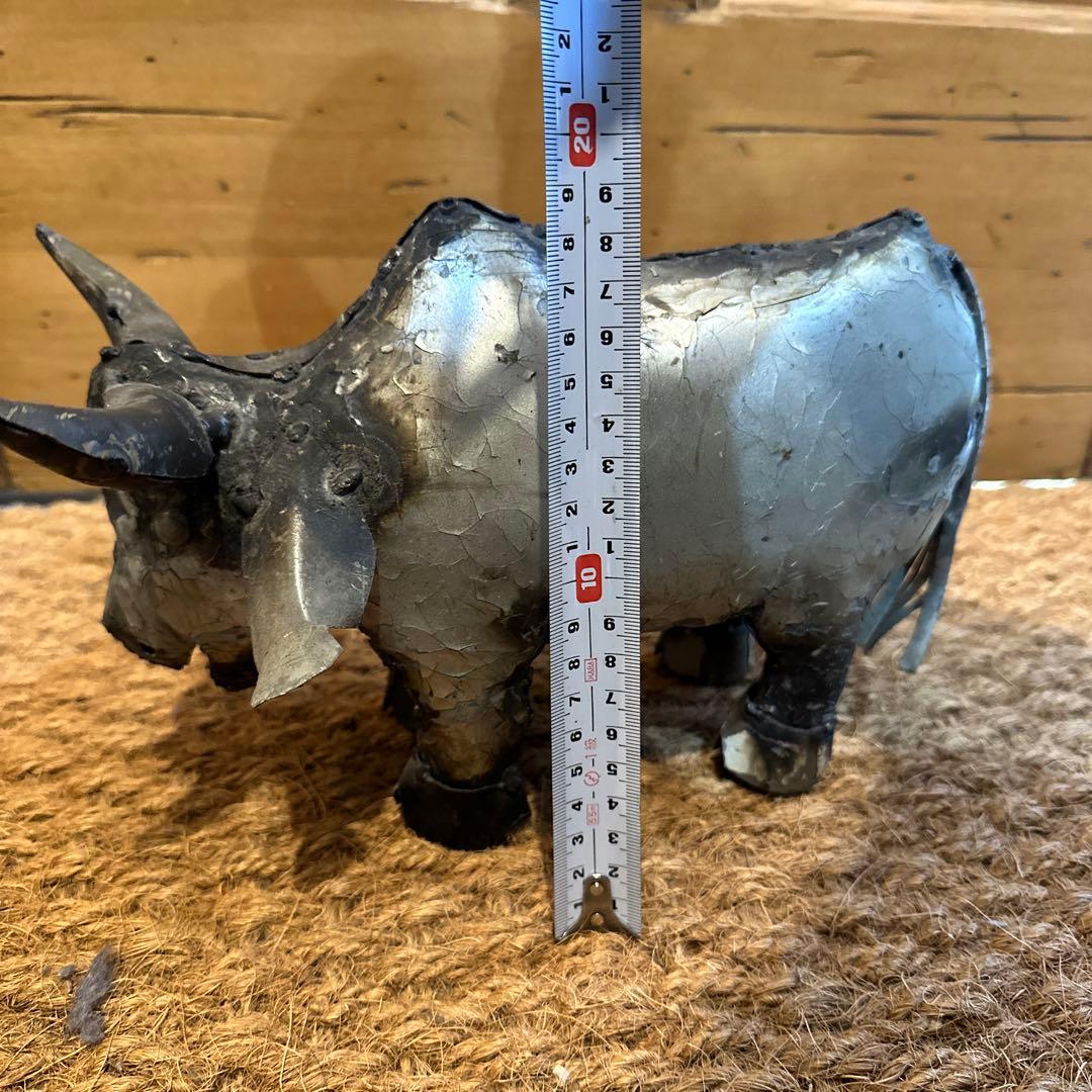 複数購入割引⭕️ バッファロー　アイアン製　置物　とても味のある作品です