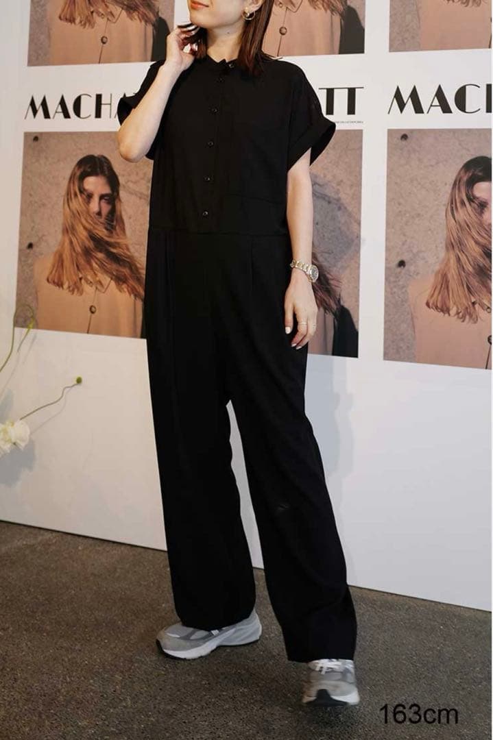 マチャット machatt ハーフスリーブオールインワン ブラック