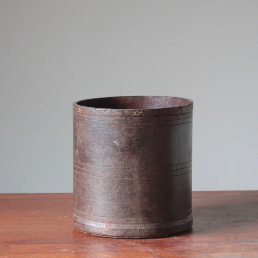 鉄 筒容器 古道具 アンティーク ブロカント