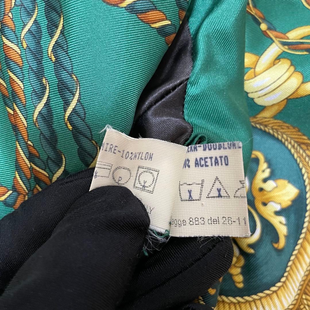 42/XL相当 ヘルノ カシミヤコート キャメルブラウン 裏地スカーフ柄 ダブル